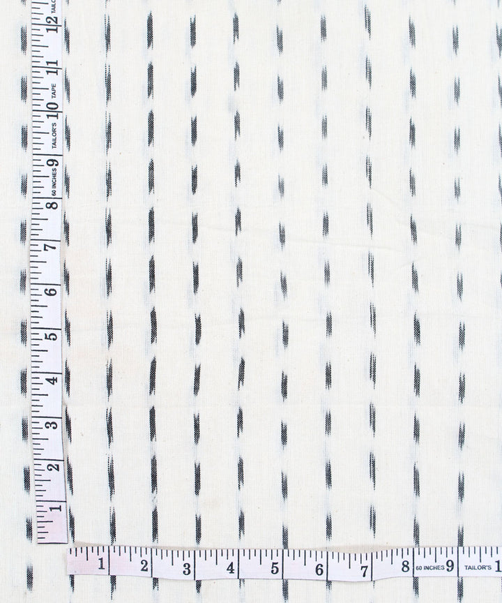 2.5m Handwoven White Pochampally Ikat kurta material