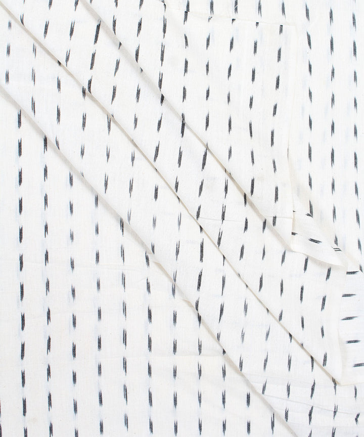 2.5m Handwoven White Pochampally Ikat kurta material