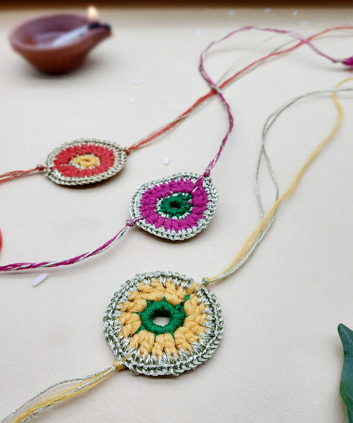 Handmade crochet rakhi set of 3