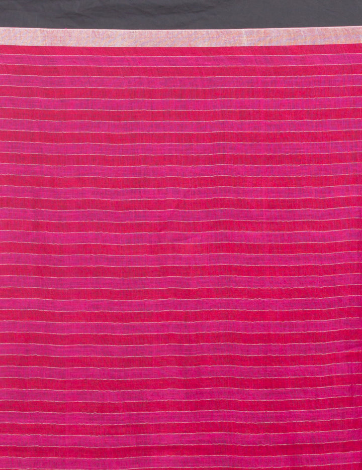 Pink handwoven linen sari