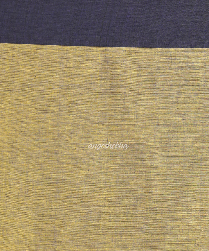 Yellow handwoven cotton bengal saree