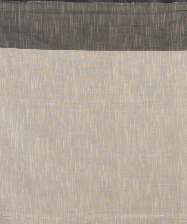 Cream Handwoven Cotton bengal saree