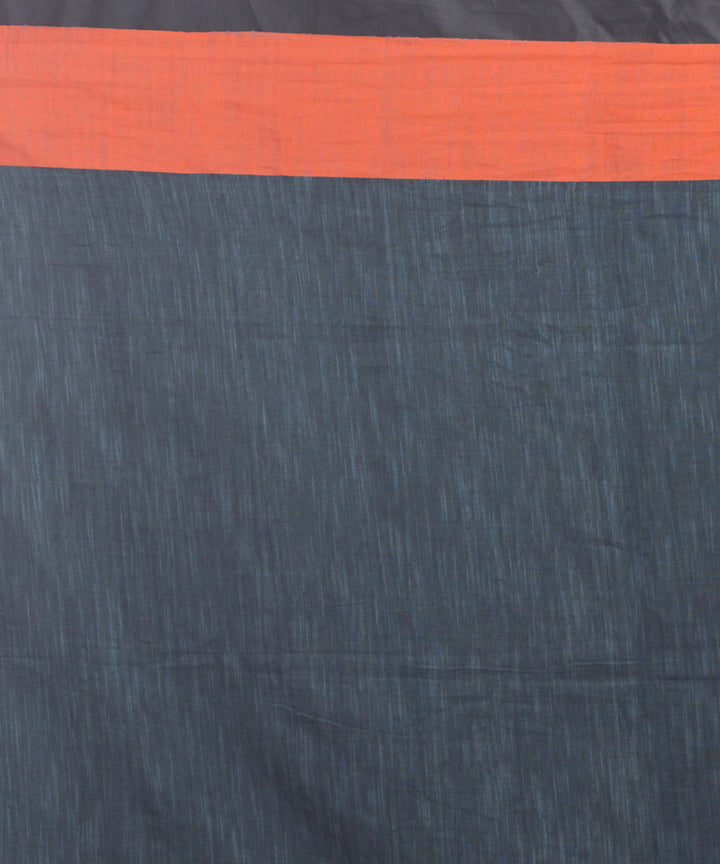 Grey Handwoven Cotton bengal saree