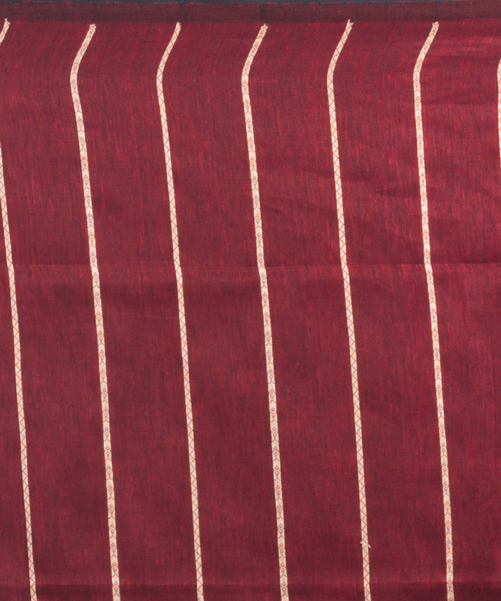 Black Handwoven Linen bengal saree