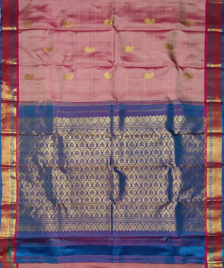 Light pink handloom kanchi silk saree