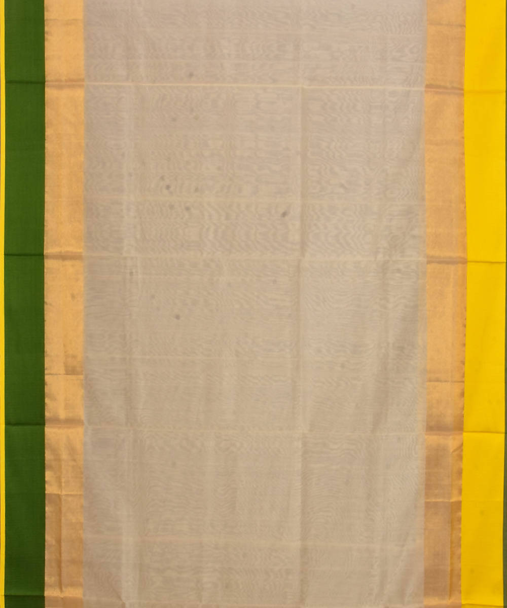 Maheshwari Cream Handloom Sico Saree