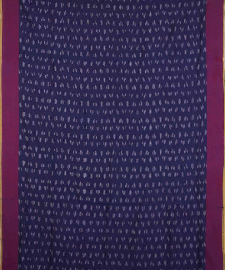 Navy blue and red handloom ikat pochampally saree