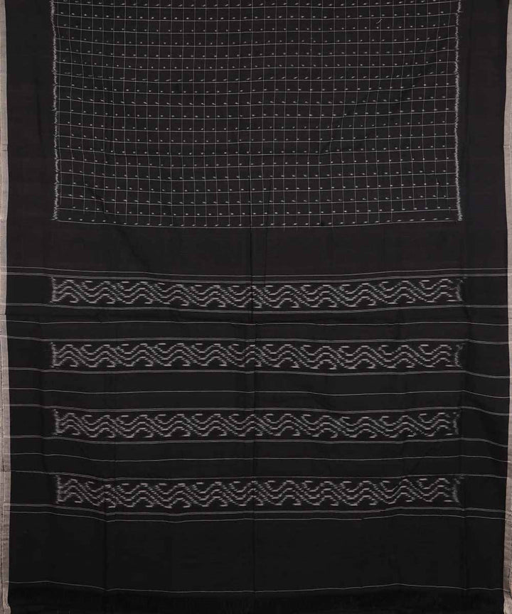 Black handloom cotton ikat pochampally saree