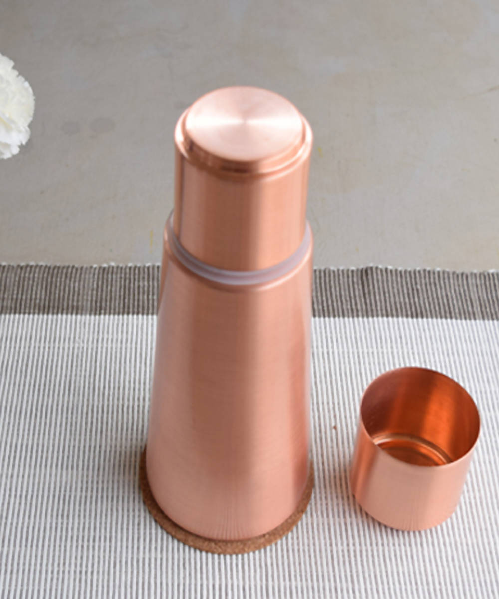 Handmade copper lean carafe