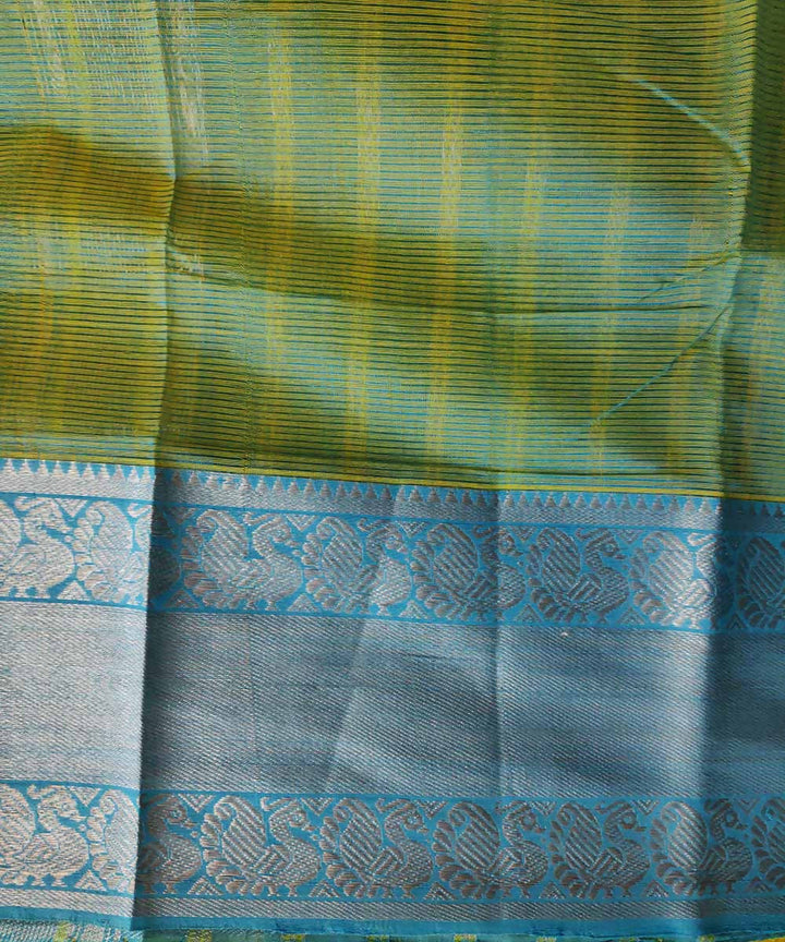 Canary yellow handloom cotton silk mangalagiri saree