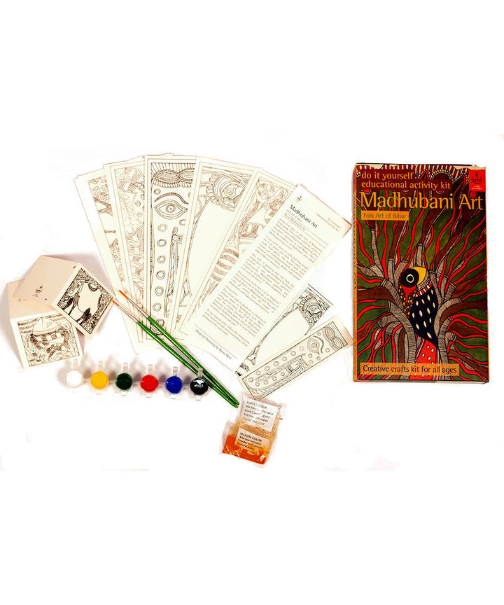 Handmade DIY Educational Colouring Kit Madhubani Painting of Bihar