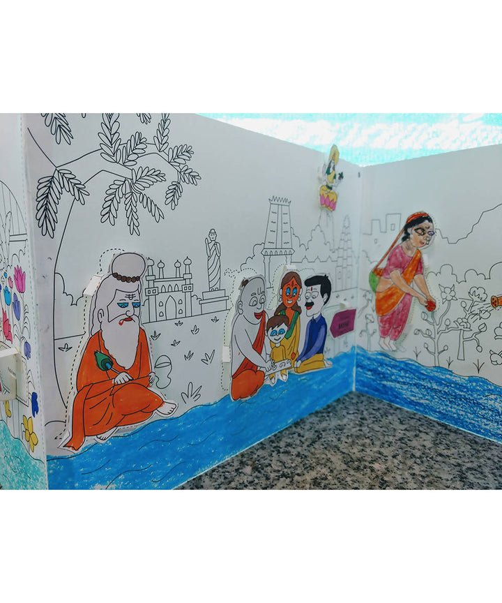 Colouring Kit Learning Activity about Rivers Of India (Godavari)