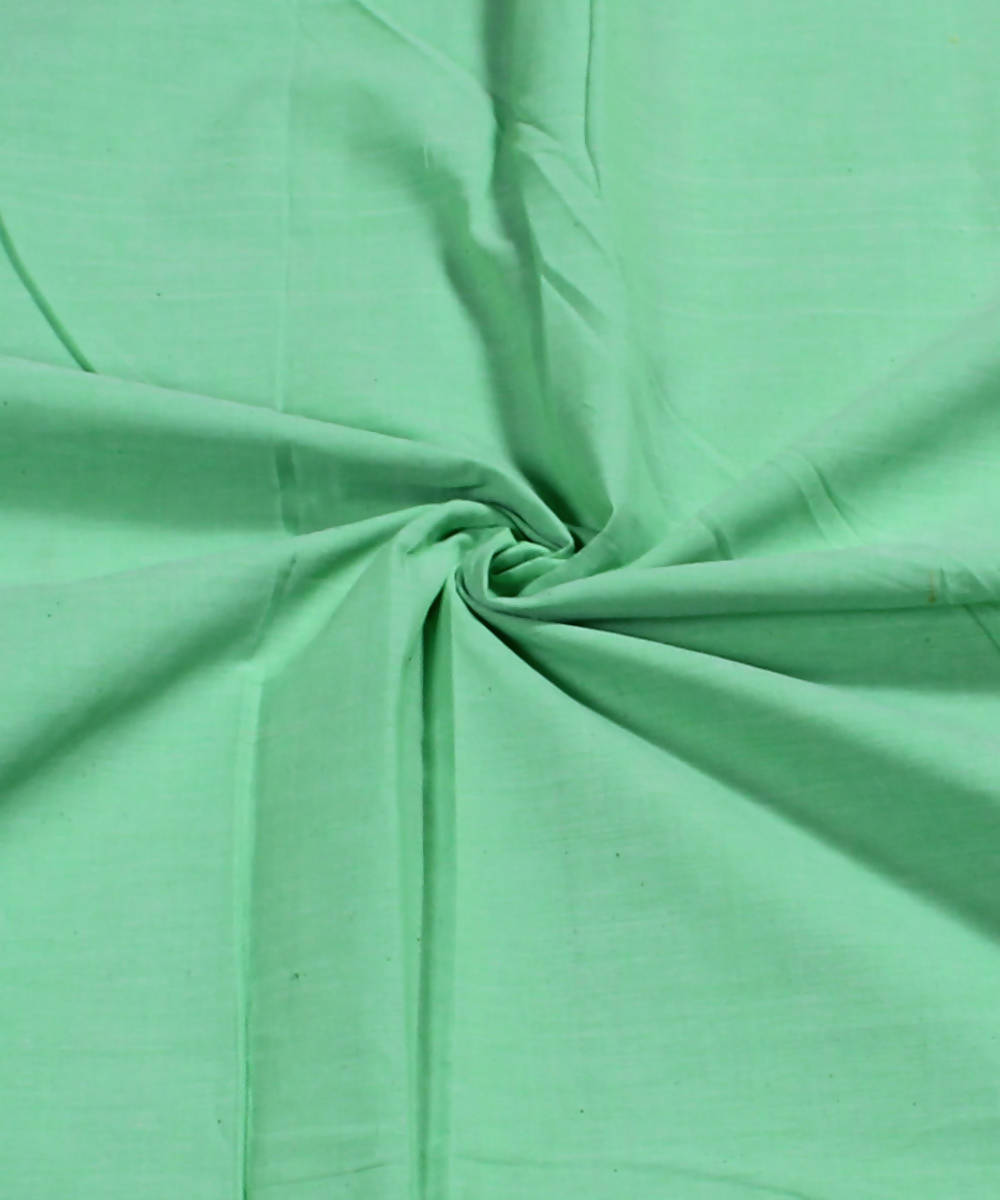 Aqua beige handloom cotton fabric