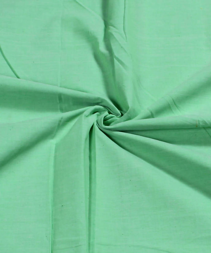 Aqua beige handloom cotton fabric