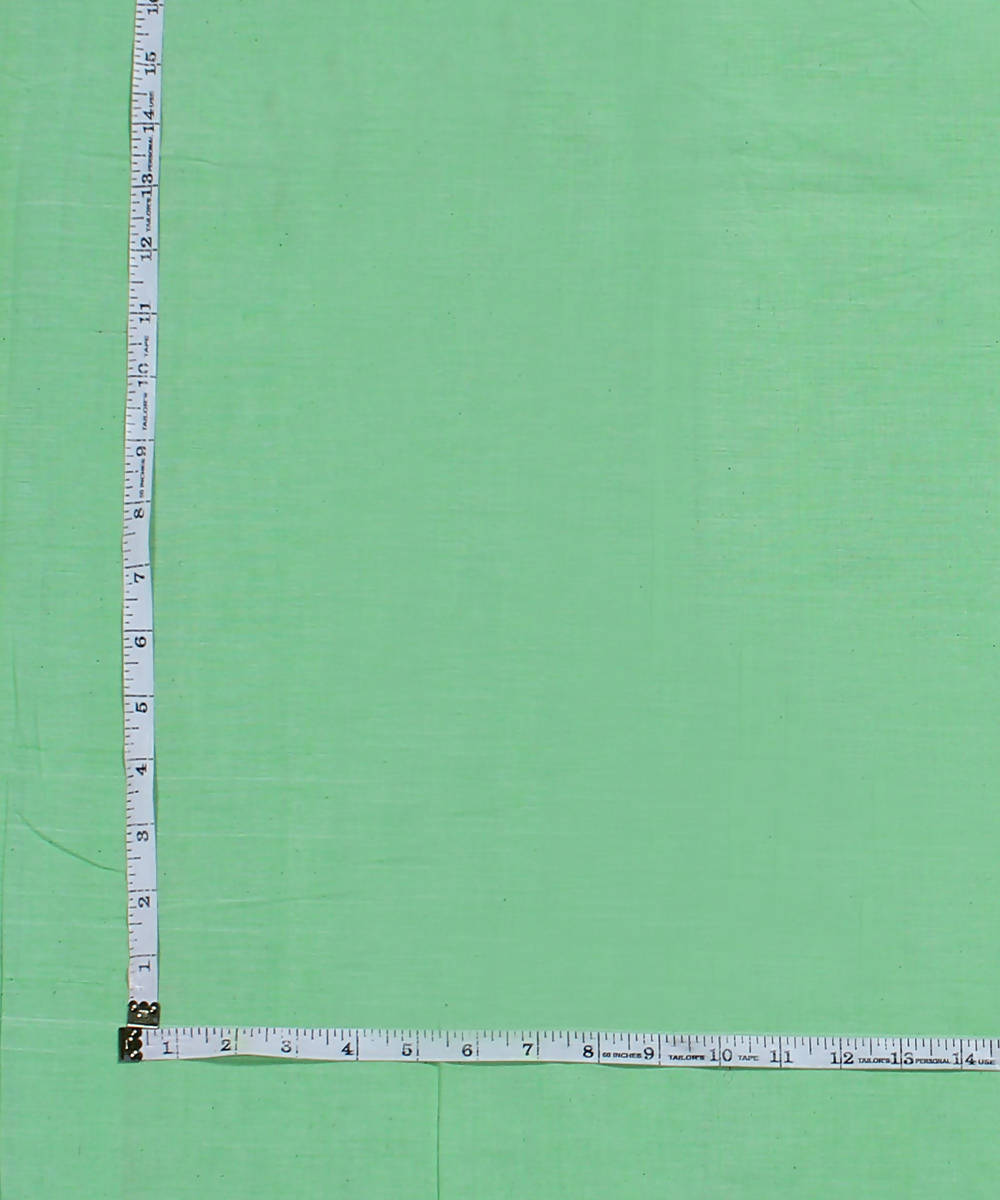 Aqua beige handloom cotton fabric