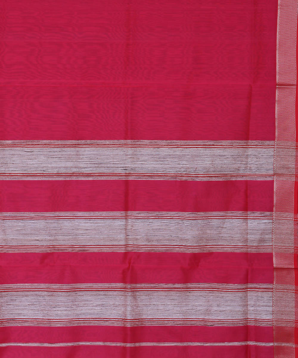 Maheshwari Berry Red Handloom Sico Saree