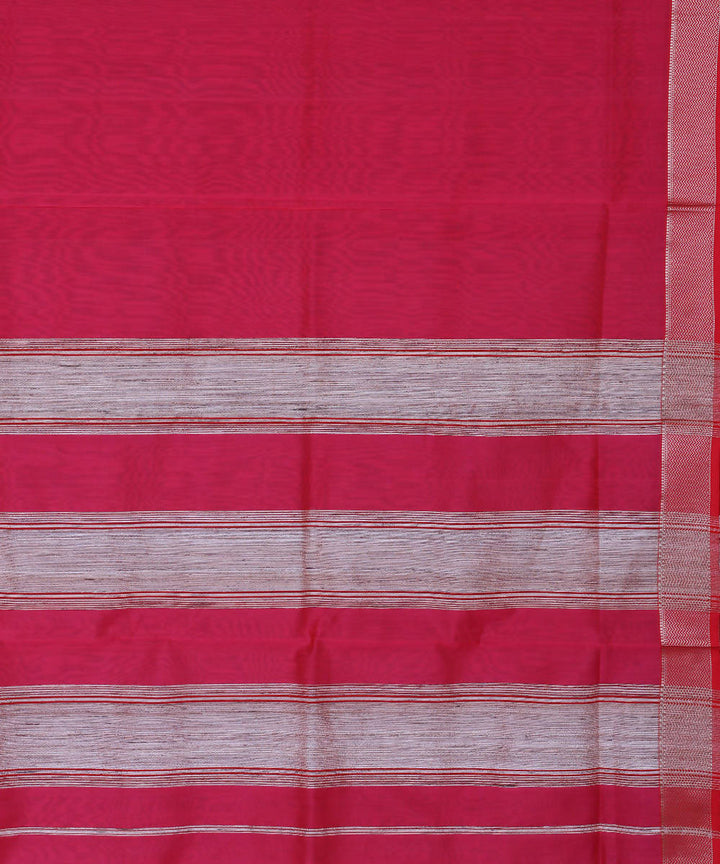 Maheshwari Berry Red Handloom Sico Saree