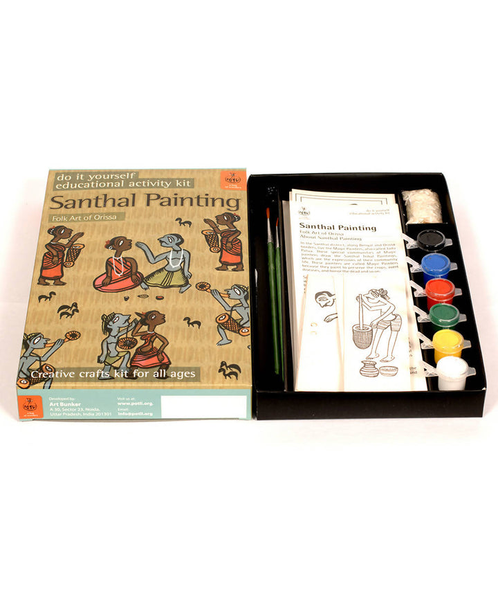 Handmade DIY Educational Colouring Kit Santhal Painting of Odisha