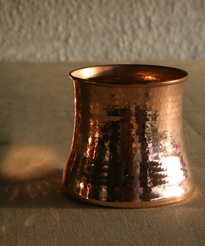 Handmade copper concave tumbler