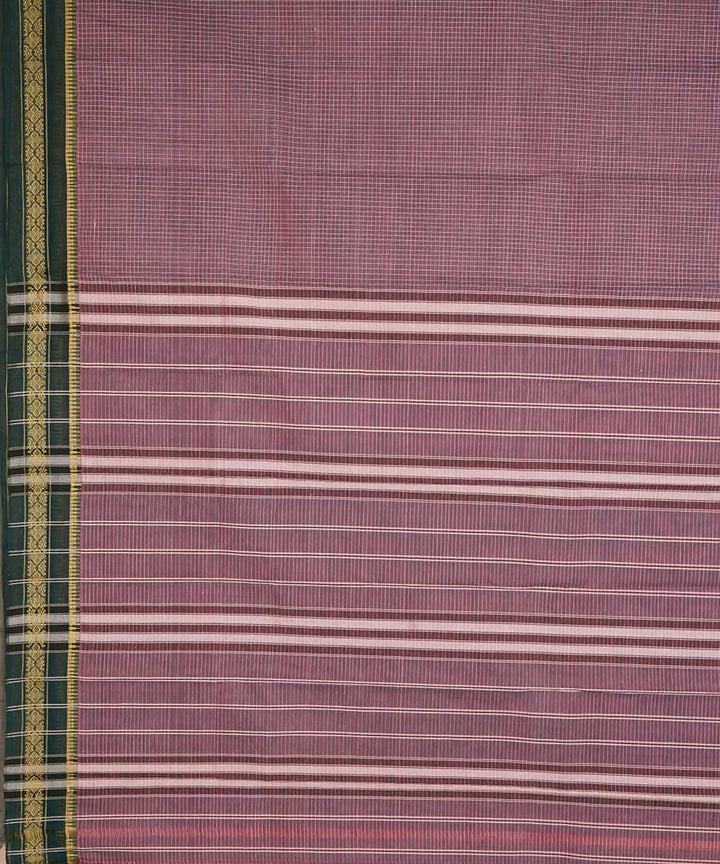 Light lavender handwoven cotton narayanpet saree