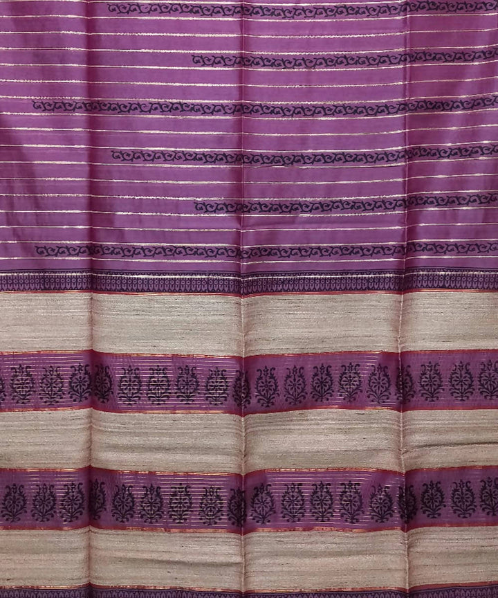 Magenta pink handwoven cotton silk maheshwari saree