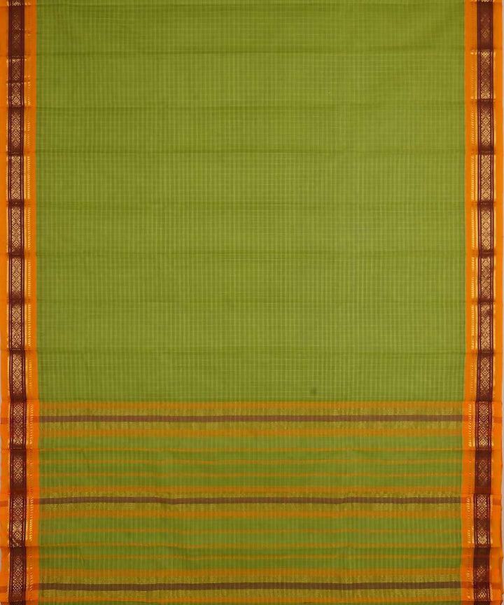 Light green handwoven cotton narayanpet saree