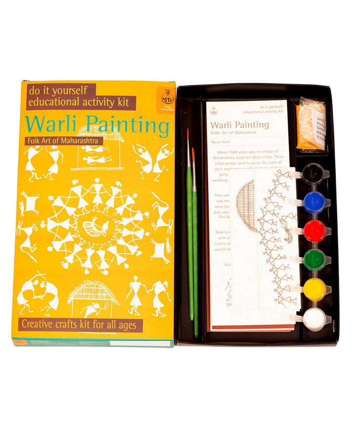 Handmade DIY Educational Colouring Kit Warli Painting of Maharashtra