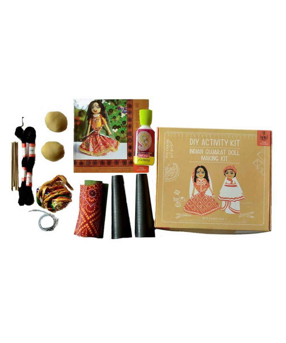 DIY Toys Indian Doll Making Craft Kit (Costumes of Gujarat) Set of 2
