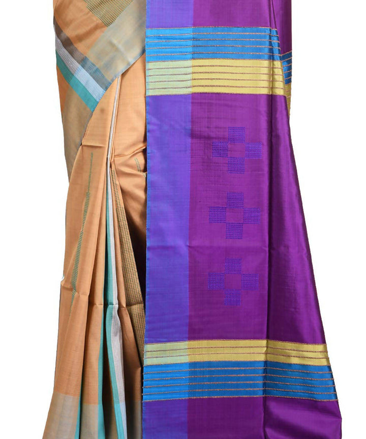 Resham shilpi bengal multicolor silk saree with handwoven design