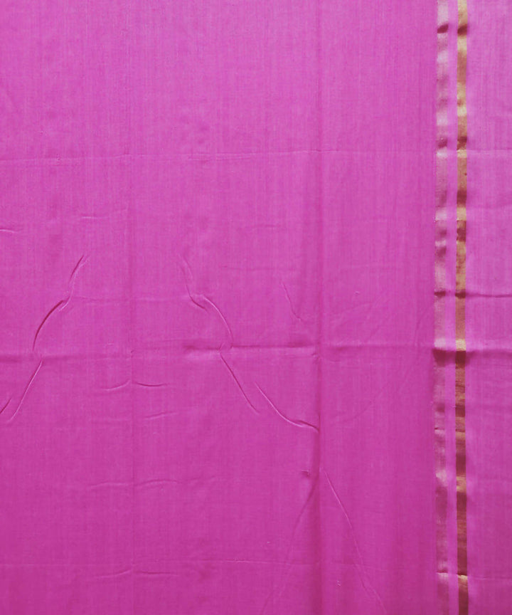 Pink handloom handspun cotton saree