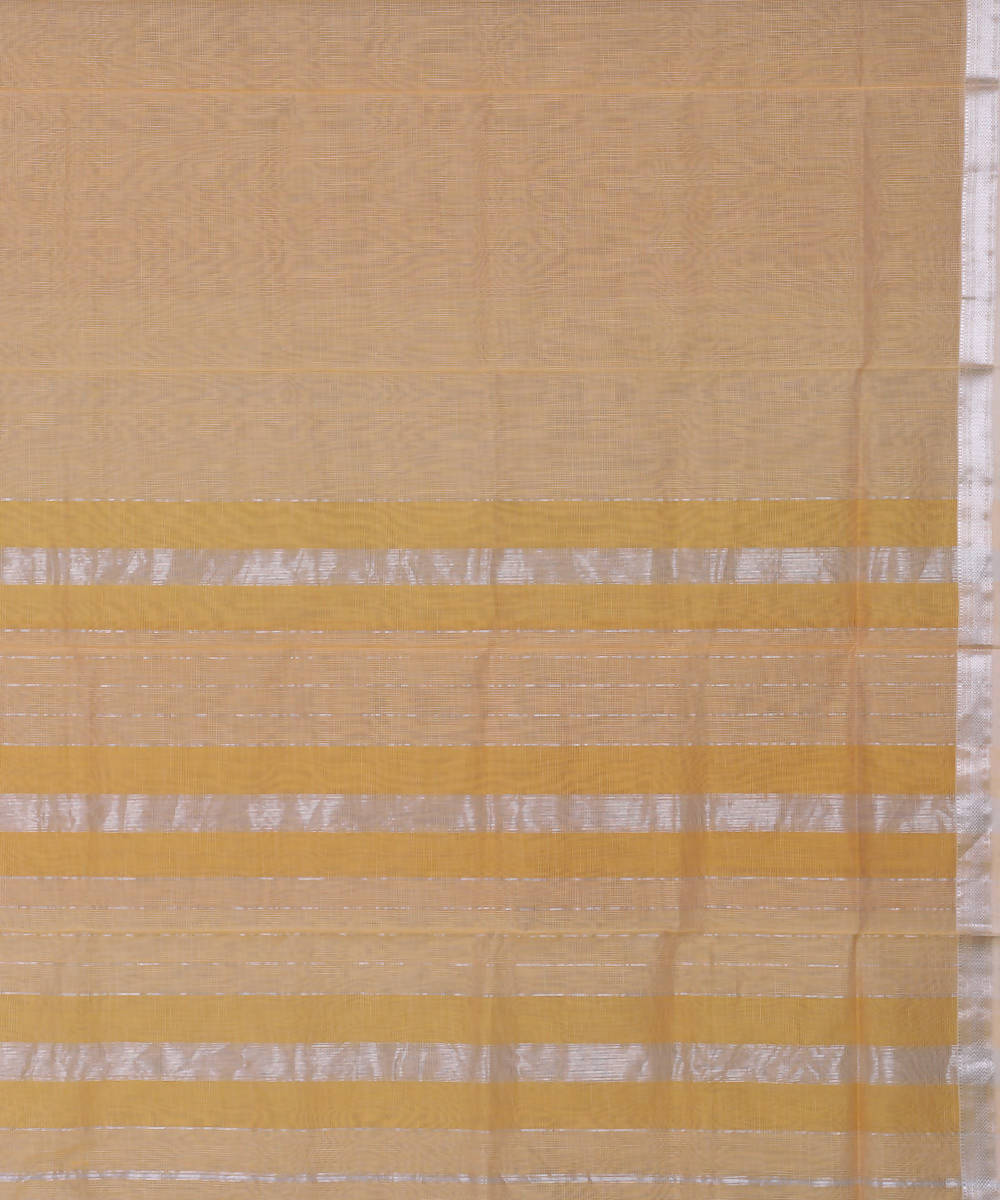 Maheshwari Handloom Sico Beige Saree