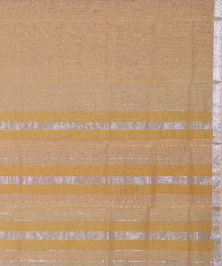 Maheshwari Handloom Sico Beige Saree