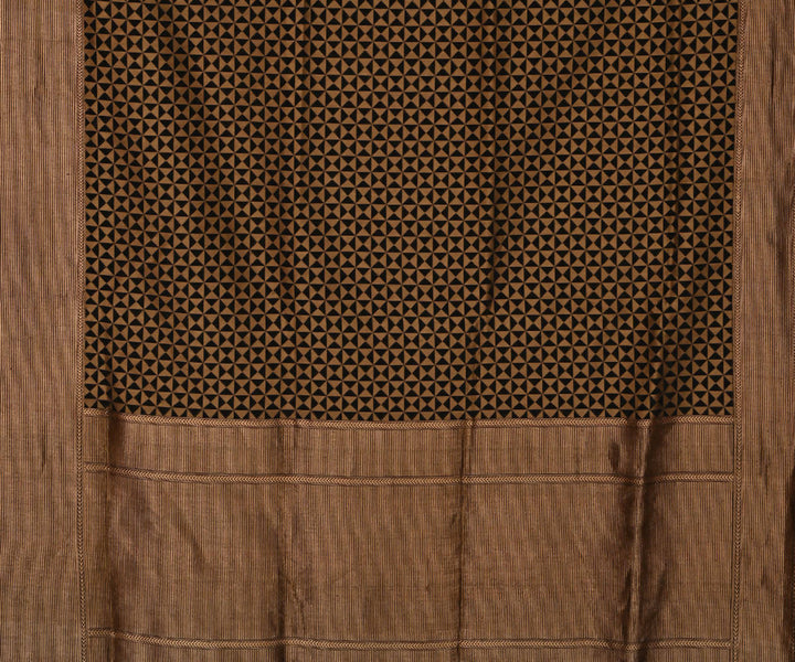 Black handwoven katan silk pure banarasi saree with pure zari work