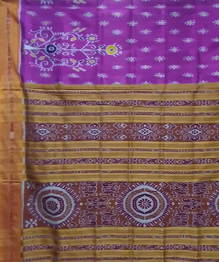 Violet maroon silk handloom khandua saree