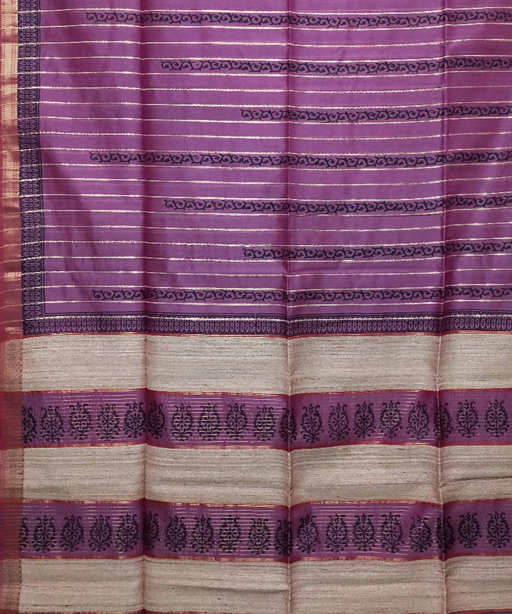 Magenta pink handwoven cotton silk maheshwari saree