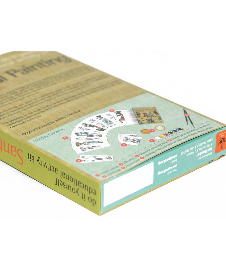 Handmade DIY Educational Colouring Kit Santhal Painting of Odisha