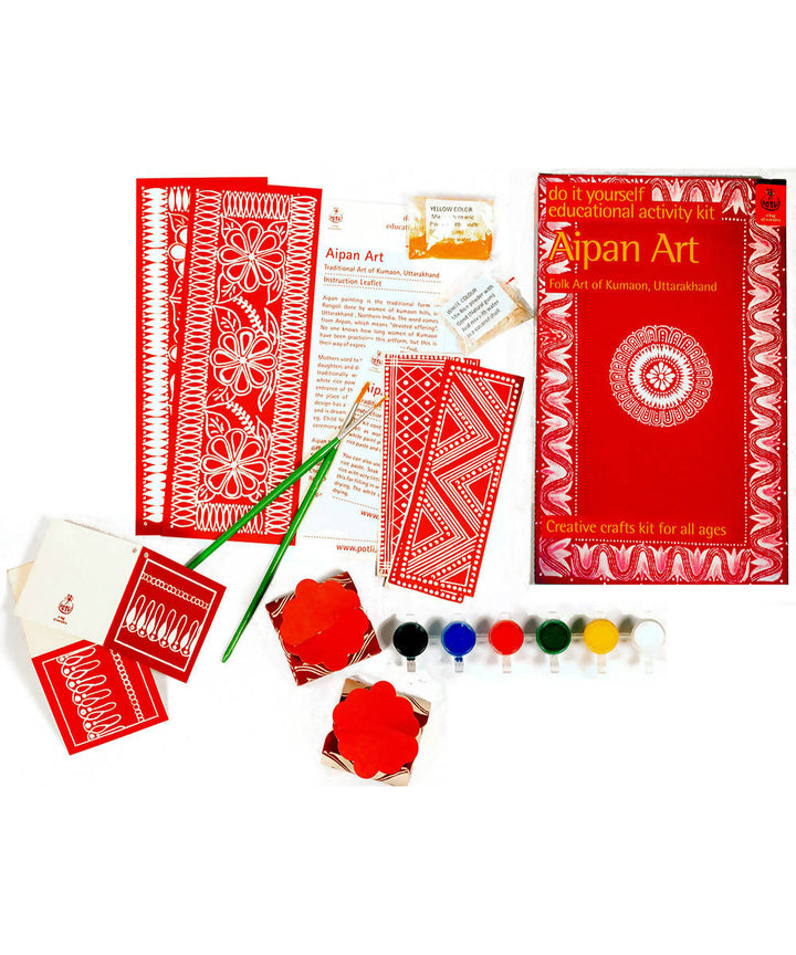 Handmade DIY Educational Colouring Kit Aipan Painting of Uttarakhand