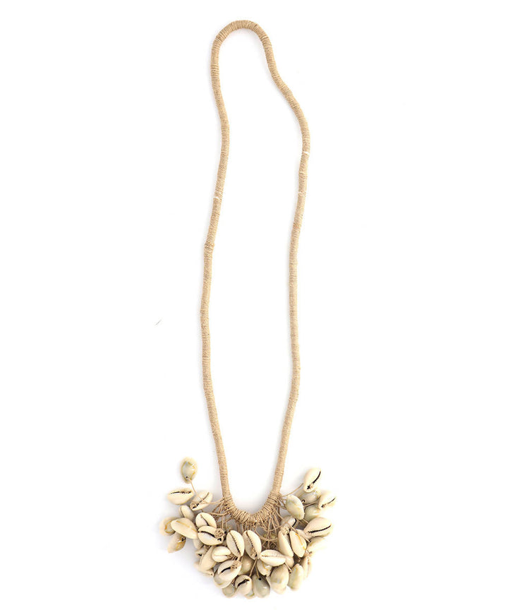 handcrafted cowrie jute Tribe Vibe necklace