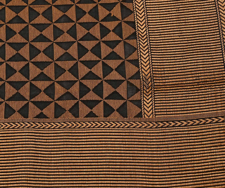 Black handwoven katan silk pure banarasi saree with pure zari work