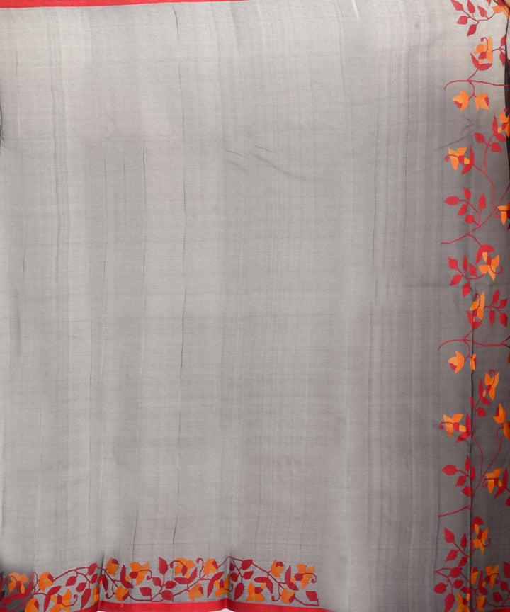Resham shilpi black bengal silk saree with handwoven jamdani work