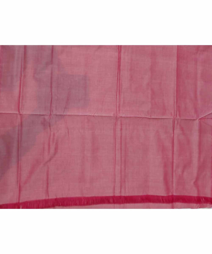Almond white handloom cotton ikat pochampally saree