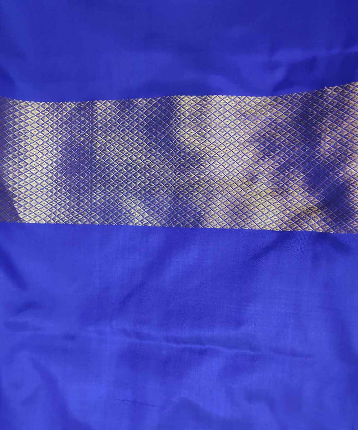 Rose pink blue handloom silk pochampally ikat saree