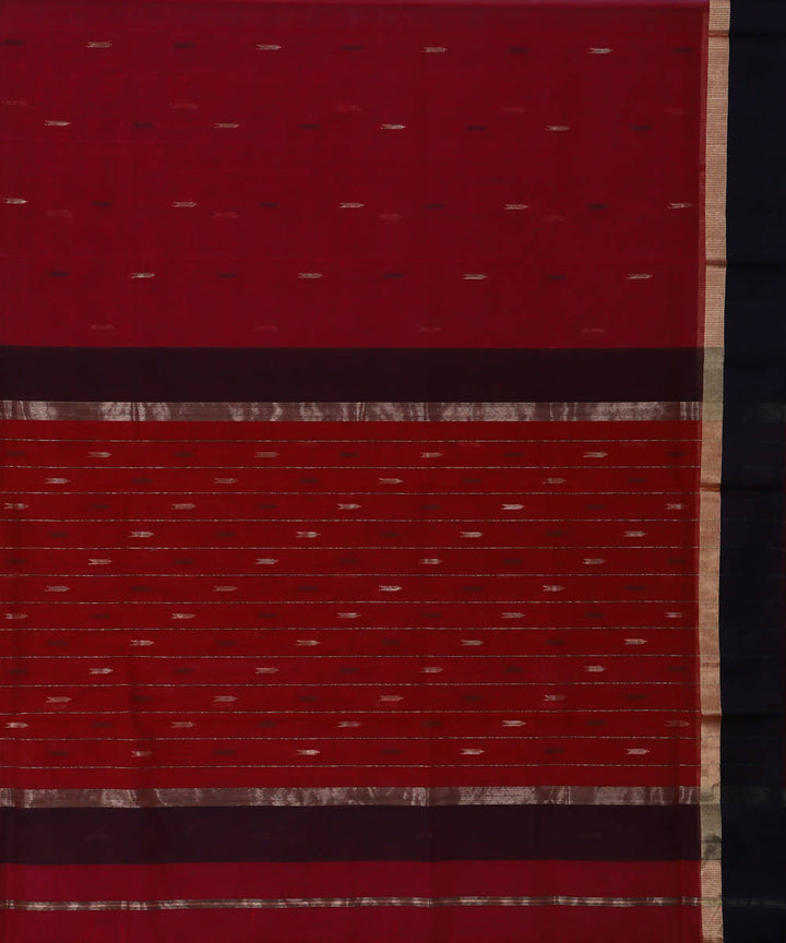 Maheshwari Red Handloom Sico Saree