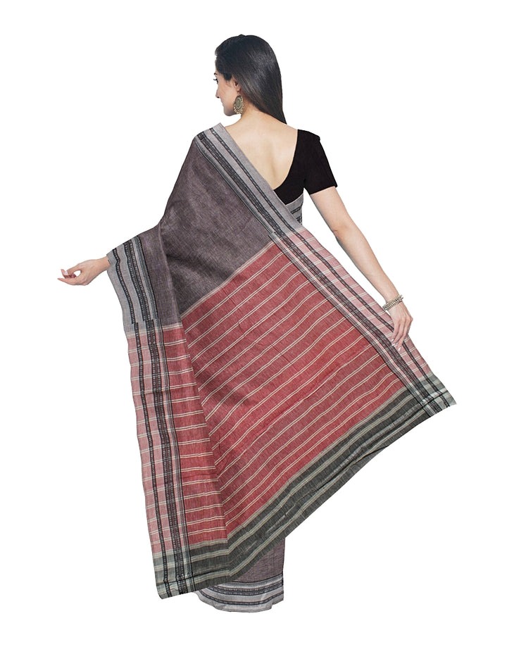 Light Grey Hubli Handloom Cotton Saree