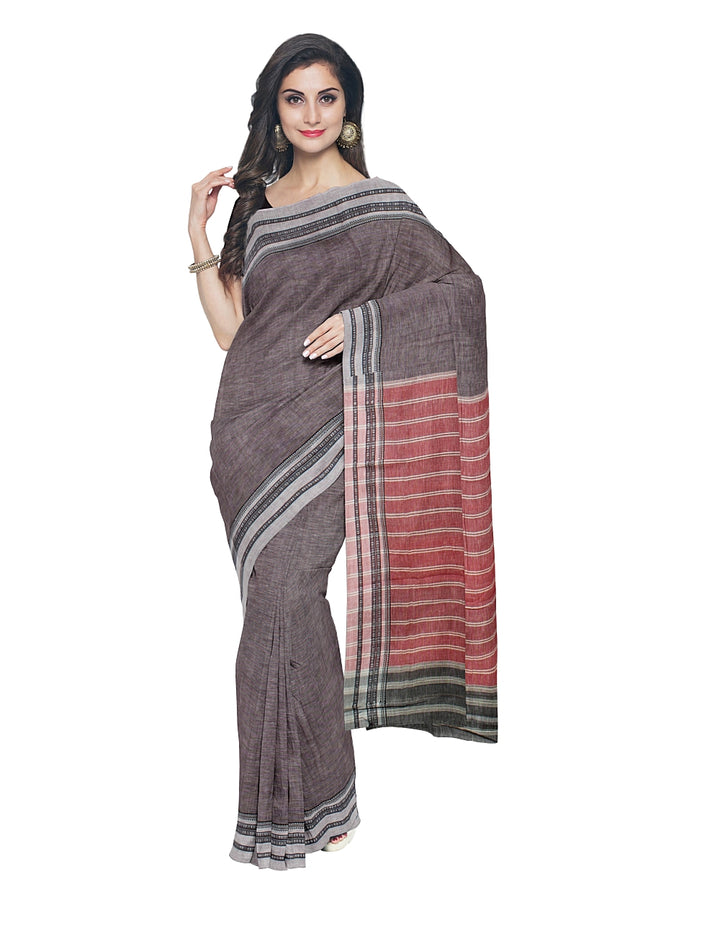 Light Grey Hubli Handloom Cotton Saree