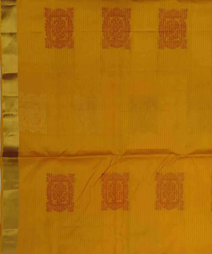 Yellow pure handloom soft silk saree