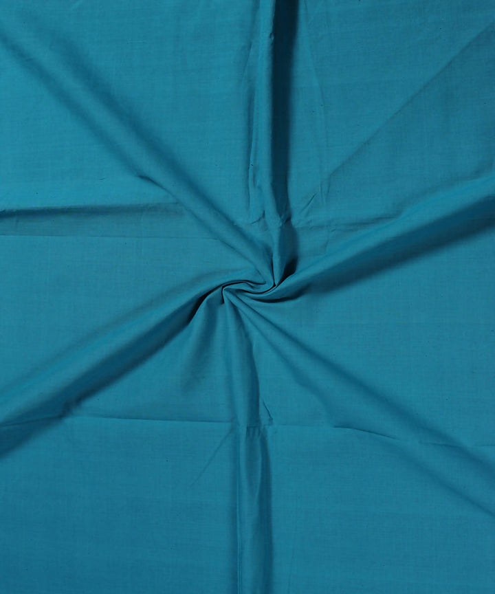 Teal blue handwoven cotton mangalagiri kurta material