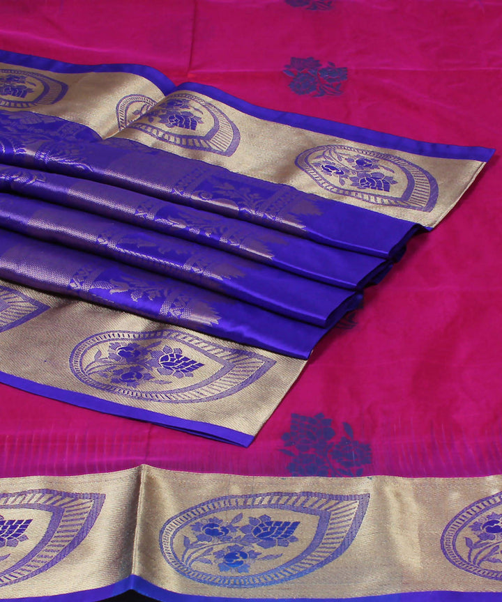 Red Magenta Karnataka Handloom Silk Saree