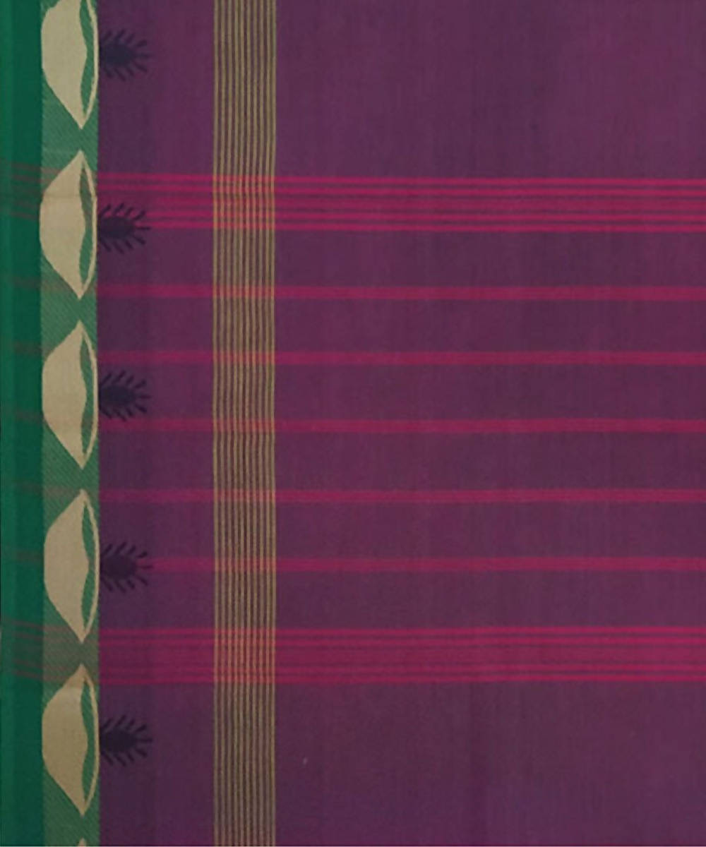 Lavender purple handwoven tamil nadu cotton saree