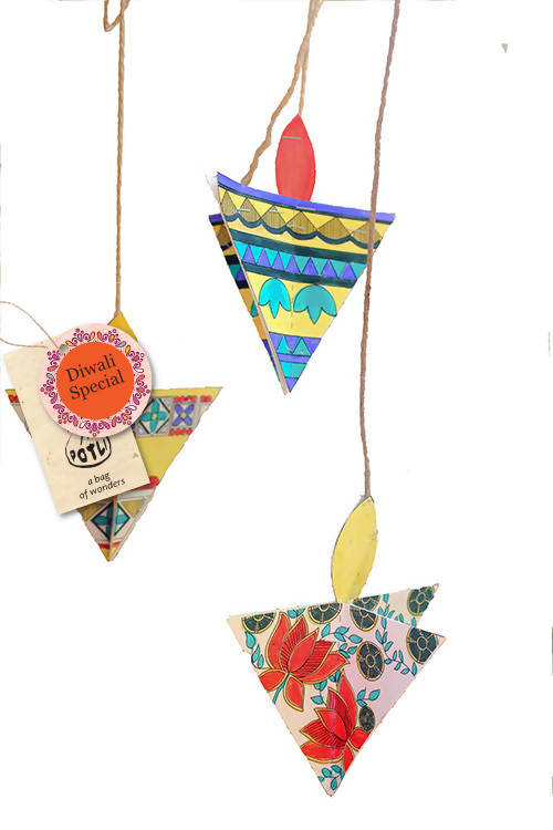 Potli diy educational craft kit paper diya making kit with madhubani art